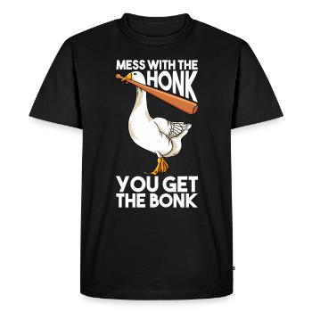 Mess With The Honk You Get The Bonk - T-shirt Premium bio Homme - noir - Devant - Nico (187cm)