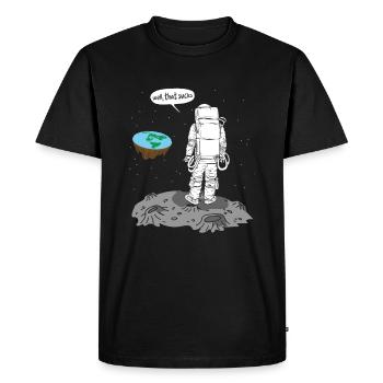 Terre plate Astronaute Well That Sucks - T-shirt Premium bio Homme - noir - Devant - Nico (187cm)