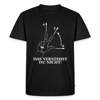 Koordinatensystem CNC Programmierer - Männer Premium Bio T-Shirt - Schwarz - Vorne - Nico (187cm)