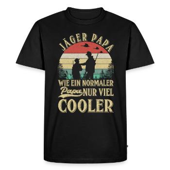 Chasseurs papa chasse - T-shirt Premium bio Homme - noir - Devant - Nico (187cm)