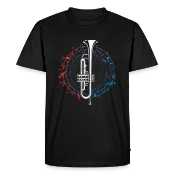 Trumpet Instrument Musical Note Circular Music - T-shirt Premium bio Homme - noir - Devant - Nico (187cm)