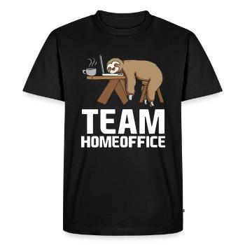 Team Home Office Sleeping Sloth Funny Lazy Sloth - Men's Premium Organic T-Shirt - black - Front - Nico (187cm)