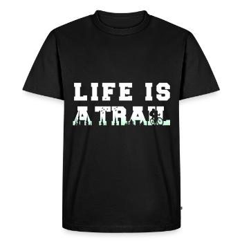 Life is a Trail Vélo Vélo Vélo - T-shirt Premium bio Homme - noir - Devant - Nico (187cm)