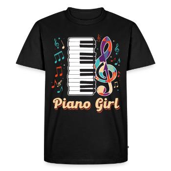 Piano Piano Piano Touches de piano Piano - T-shirt Premium bio Homme - noir - Devant - Nico (187cm)