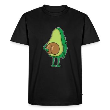 Avocado Seeds Ass Vegan Avocado Buttocks - Men's Premium Organic T-Shirt - black - Front - Nico (187cm)