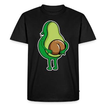 Avocat Ass Scratch Butt Avocat Lover Végétalien - T-shirt Premium bio Homme - noir - Devant - Nico (187cm)