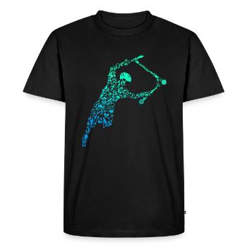 Scooter Calligram Trick Scooting Scoot Lover - T-shirt Premium bio Homme - noir - Devant - Nico (187cm)
