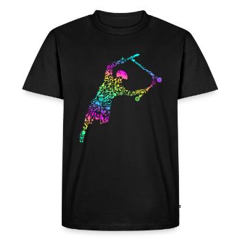 Scooter Retro Calligram Trick Scooting Scoot Lover - T-shirt Premium bio Homme - noir - Devant - Nico (187cm)