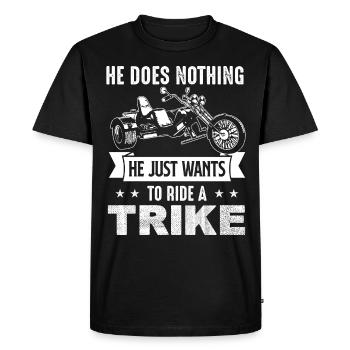 Trike Motor Tricycle Triker Tricycle Moto - T-shirt Premium bio Homme - noir - Devant - Nico (187cm)