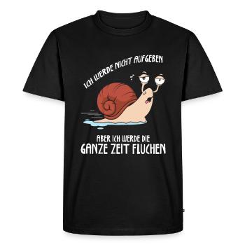 Je n’abandonnerai pas la course d’escargot de coureur - T-shirt Premium bio Homme - noir - Devant - Nico (187cm)