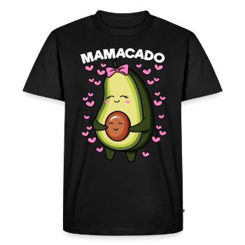 Mamacado Avocat Grossesse Maman Végétalienne - T-shirt Premium bio Homme - noir - Devant - Nico (187cm)