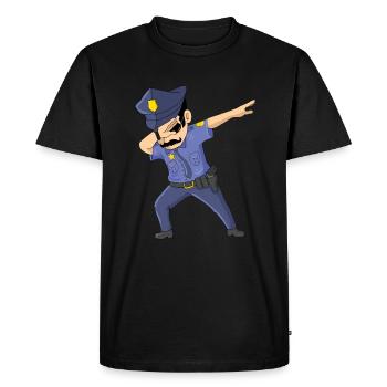 Dabbing Future Policeman Dab Dance Dabbing Cop - Men's Premium Organic T-Shirt - black - Front - Nico (187cm)