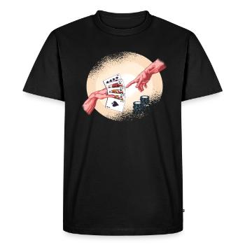 Poker Texas HoldEm Blessed Cartes à Jouer Poker - T-shirt Premium bio Homme - noir - Devant - Nico (187cm)