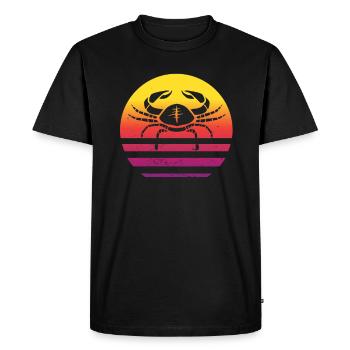 Signe du zodiaque Cancer - T-shirt Premium bio Homme - noir - Devant - Nico (187cm)