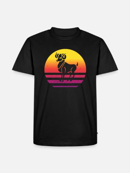 Sternzeichen Widder - Männer Premium Bio T-Shirt - Schwarz