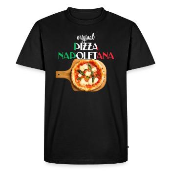 best pizza Margherita Neapolitan pizza - Men's Premium Organic T-Shirt - black - Front - Nico (187cm)