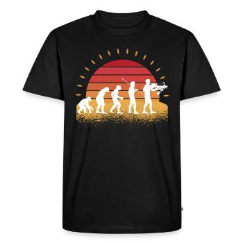 Arbalète - T-shirt Premium bio Homme - noir - Devant - Nico (187cm)