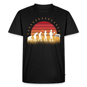 Pizza Baker - Men's Premium Organic T-Shirt - black - Front - Nico (187cm)