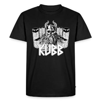 Kubb Viking Skull Viking Chess Viking Chess - T-shirt Premium bio Homme - noir - Devant - Nico (187cm)