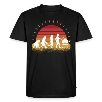 Griller - T-shirt Premium bio Homme - noir - Devant - Nico (187cm)