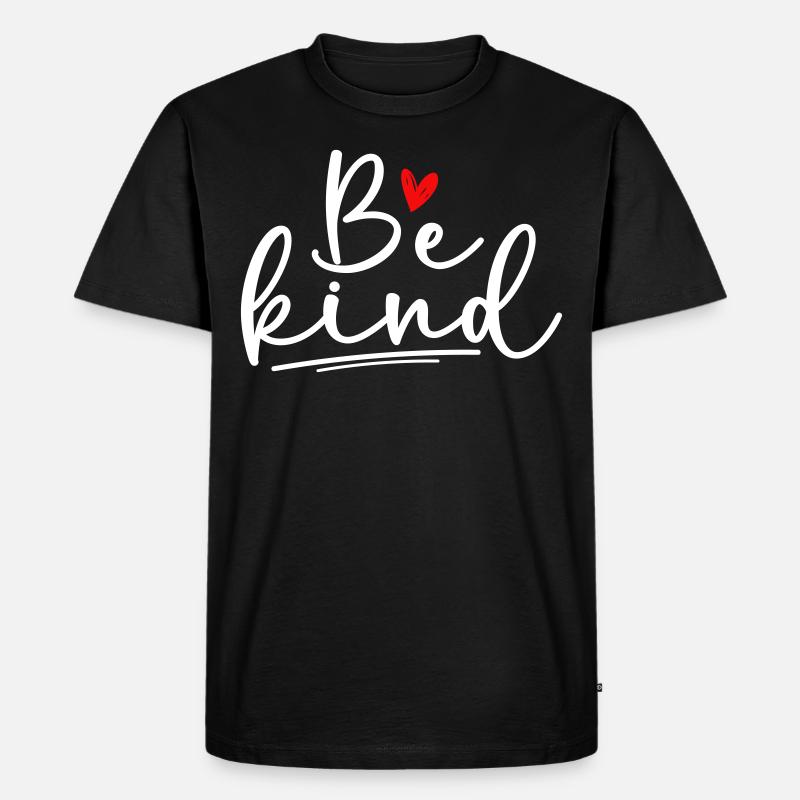 freundlich sein - Männer Premium Bio T-Shirt - Schwarz