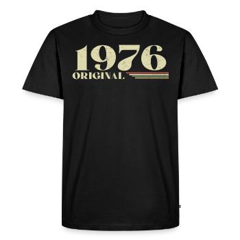 Original 1976 Vintage 1976 anniversaire 1976 rétro - T-shirt Premium bio Homme - noir - Devant - Nico (187cm)