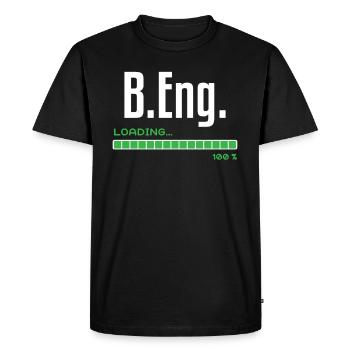 Bachelor of Engineering B.Eng. Graduation gift - Men's Premium Organic T-Shirt - black - Front - Nico (187cm)