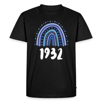 Blue Rainbow Année de naissance née en 1932 - T-shirt Premium bio Homme - noir - Devant - Nico (187cm)