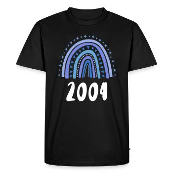 Blue Rainbow Year of birth born 2004 - Men's Premium Organic T-Shirt - black - Front - Nico (187cm)