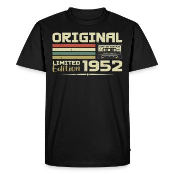 Rétro 1952 Cadeau Anniversaire Né en 1952 Original - T-shirt Premium bio Homme - noir - Devant - Nico (187cm)