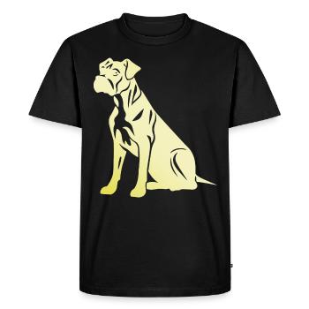 Silhouette de chien boxer - T-shirt Premium bio Homme - noir - Devant - Nico (187cm)