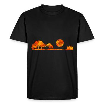 Guitare Acoustique Forest Nature Reflet Miroir - T-shirt Premium bio Homme - noir - Devant - Nico (187cm)