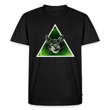 Chat cool - T-shirt Premium bio Homme - noir - Devant - Nico (187cm)