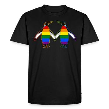 pingouin LGBTQ Cadeau - T-shirt Premium bio Homme - noir - Devant - Nico (187cm)