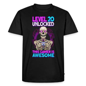 jeu de joueur 20e anniversaire jeux vidéo de jeu - T-shirt Premium bio Homme - noir - Devant - Nico (187cm)