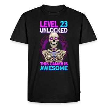 jeu de joueur 23ème anniversaire jeux vidéo de jeu - T-shirt Premium bio Homme - noir - Devant - Nico (187cm)