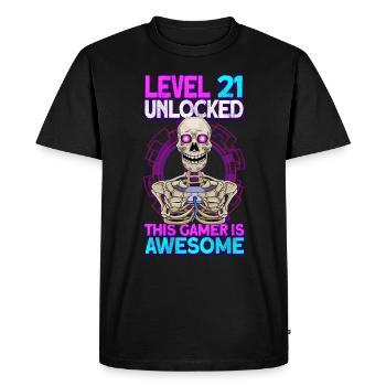 jeu de joueur 21ème anniversaire jeux vidéo de jeu - T-shirt Premium bio Homme - noir - Devant - Nico (187cm)