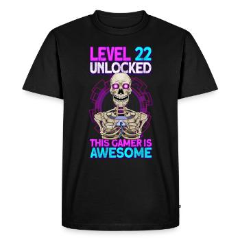 jeu de joueur 22e anniversaire jeux vidéo de jeu - T-shirt Premium bio Homme - noir - Devant - Nico (187cm)
