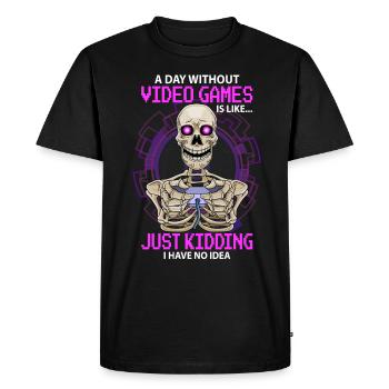 gamer gaming gaming jeux vidéo cadeau - T-shirt Premium bio Homme - noir - Devant - Nico (187cm)