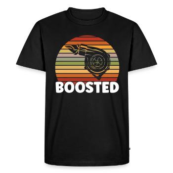 Turbocompresseur Voiture Vintage Boosted Tuning - T-shirt Premium bio Homme - noir - Devant - Nico (187cm)