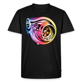 Turbocompresseur Boosté Auto Tuning Car Mechanic - T-shirt Premium bio Homme - noir - Devant - Nico (187cm)