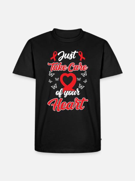 Maladie cardiaque - T-shirt Premium bio Homme - noir