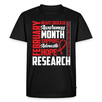 Maladie cardiaque - T-shirt Premium bio Homme - noir - Devant - Nico (187cm)
