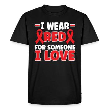 Maladie cardiaque - T-shirt Premium bio Homme - noir - Devant - Nico (187cm)