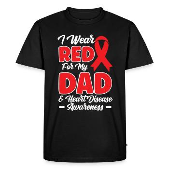 Maladie cardiaque - T-shirt Premium bio Homme - noir - Devant - Nico (187cm)