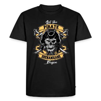 piraten piratenkopf piratenspruch - Männer Premium Bio T-Shirt - Schwarz - Vorne - Nico (187cm)