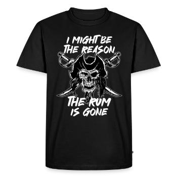 pirate pirate head pirate saying - Men's Premium Organic T-Shirt - black - Front - Nico (187cm)
