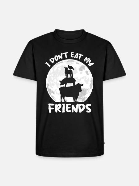 Vegetarian Vegan Vegetarian Gift - Men's Premium Organic T-Shirt - black