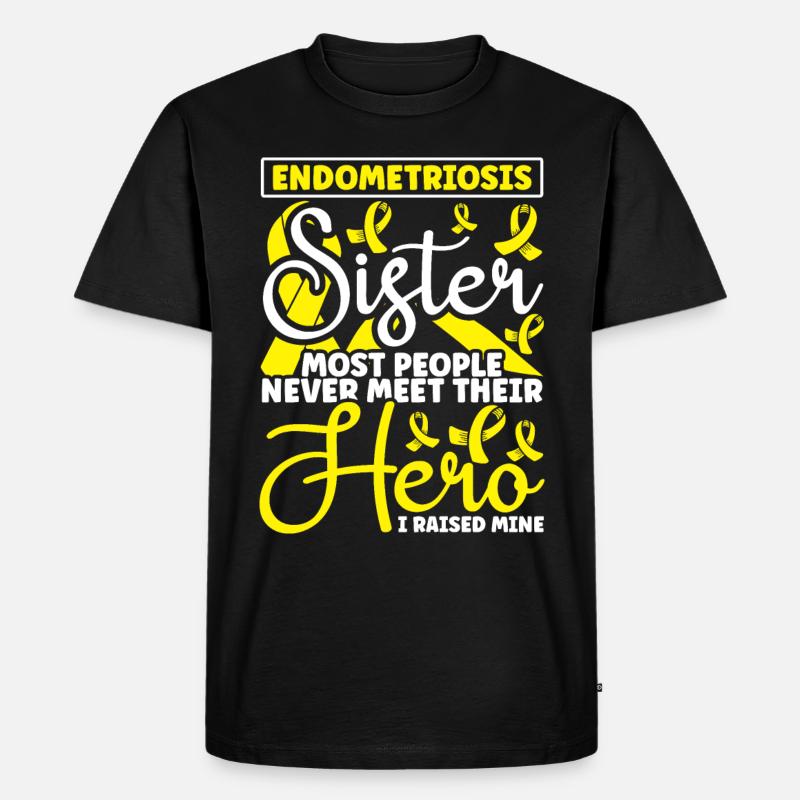 Endometriose - Männer Premium Bio T-Shirt - Schwarz