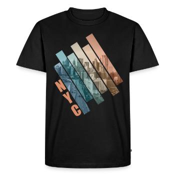 NYC - T-shirt Premium bio Homme - noir - Devant - Nico (187cm)